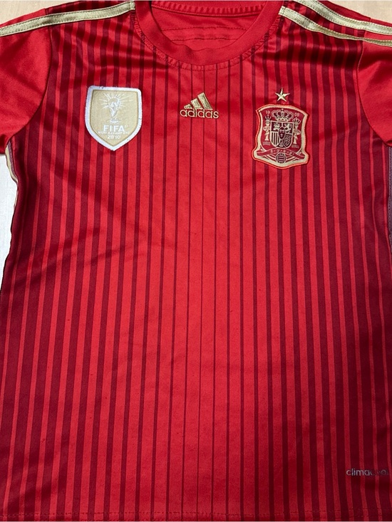 adidas Other - adidas Red Spain National Team Soccer Shirt with Gold Accents